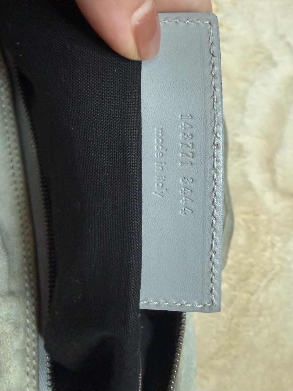 Balenciaga Pale Blue Suede Satchel with Buckle Details - Picture 12 of 13